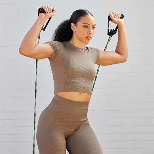 SPRI Braided Xertube Resistance Bands – Premium Exercise Band for Men & Women – Workout Equipment for Home Gym Fitness Training – Comfort Grip for Strength, Weights, and Resistance | Premium Braided Construction | Comfort Grip Handles | Home Gym Strength