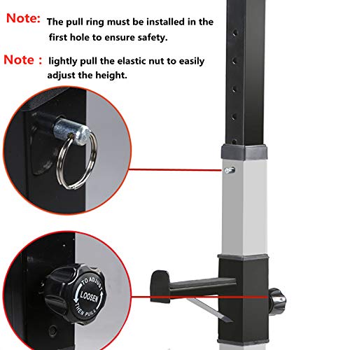 Adjustable Squat Rack Barbell Rack For Home Gym Max Load 550LBS | Bench Press Rack，Multi-Function Barbell Rack，Weight Lifting
