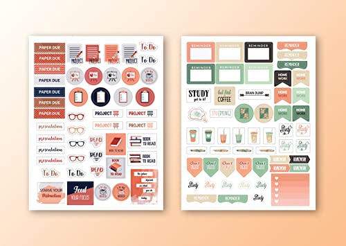 Lamare Planner Stickers for Students and College Stickers for Journaling - style: Student Stickers