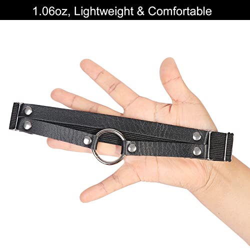 Adjustable O-ring Leg Garter, Elastic Thigh Garters Belt for Women, 1 Pair - color: Black