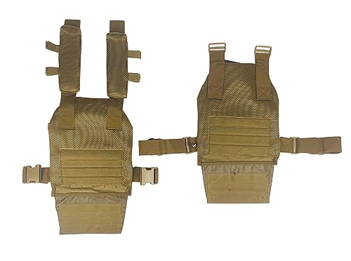 Greencity Weight Vest Adjustable Strength and Endurance Training, Tactical Vest Quick Release with Molle System, Fitness Workouts, Running - color: TAN
