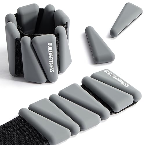 Wrist & Ankle Weights, Adjustable Bands for Women & Men Workouts, Set of 2 – 2lb or 4lb (1lb or 2lb each strap) Ideal for Runs, Jogs, Walks, Yoga, Dance, Pilates, Cardio, Aerobics, Strength Training - color: Grey, size: 2LB (1LB each)