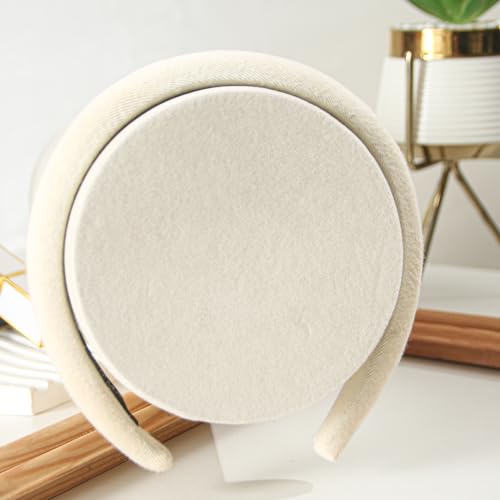 Vertical Headband Holder Organizer, Soft Velvet Tower Hairband Stand Display, Hair Hoop Accessories Jewelry Storage for Women Girls (Beige Velvet) - color: Vertical Beige Velvet