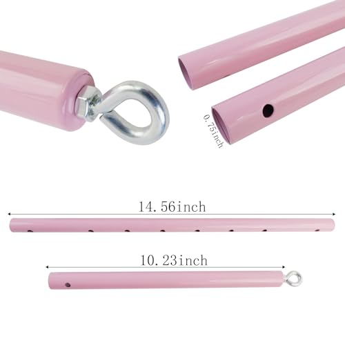 Spreader Bar Expandable Exercise Bar, Yoga Training Fitness Gear, Home Pilates Tools, Workout Bar,Sports Gym Kit - style: Pink