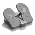 Foot Stepper Machine, Foldable Leg Exerciser Under Desk Foot Pedal Exerciser Reinforced Nylon Leg Workout Trainer for Home Office Use - color: Cool Grey
