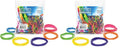 Alliance 07706 Brites Pic-Pac Rubber Bands, Blue/Orange/Yellow/Lime/Purple/Pink, 1-1/2-oz Box (Pack of 2) - size: Assorted Sizes (Pack of 2)