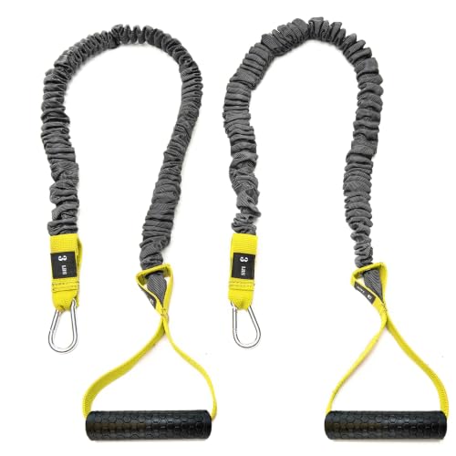 Resistance Cords - Cross Anchored Shoulder Exercise Bands - Ideal for Dynamic Warmups and Physical Rehab - One Pair of Cords - 4KOR Fitness - color: 03 lbs