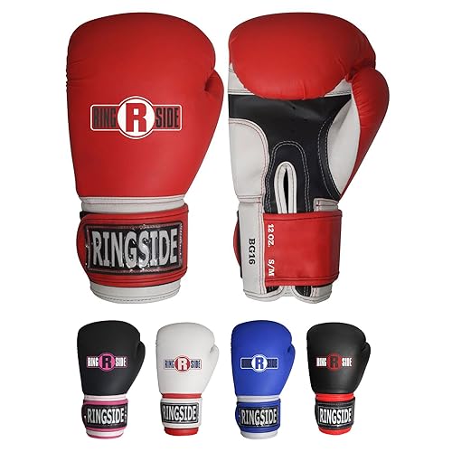 Ringside Pro Style Boxing Training Kickboxing Muay Thai Sparring Gloves - color: Red, size: Small-Medium