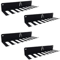IRON AMERICAN USA Omega Gym Storage Rack 9 OR 11 Hook Heavy-Duty Gym Wall Organizer Gym Caddy Hanger, Gym Accessory Storage - Resistance Bands, Jump Ropes (OMEGA GYM RACK (4-PACK)), BLACK - style: OMEGA GYM RACK (4-PACK)