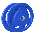 Color Coded 2-Inch Rubber Coated Olympic Grip Plate for Barbell,Solid Cast Iron Weight Plates for Strength Training, Weightlifting, Home Gym, 2.5/5/10/15/25/35/45 LB, Single and Pair - color: 45LB-PAIR