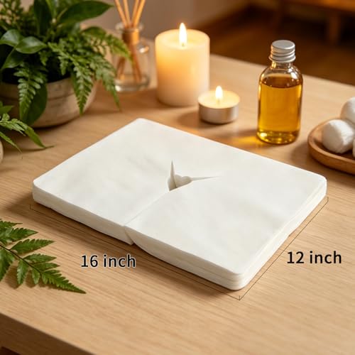 Large Disposable Face Cradle Covers, 500 Count Ultra Soft Medical Grade Non-Sticking Massage Face Rest Covers, Headrest Covers for Massage Tables & Massage Chairs - size: 500 Pack