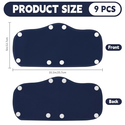 Hard Hat Sweatband, 9 Pack Hardhat Sweatband, Cotton Liner Hard Hat, Washable Sweatband for Hard Hats, Reusable Sweat Liners for Helmet Users - color: Deep Blue