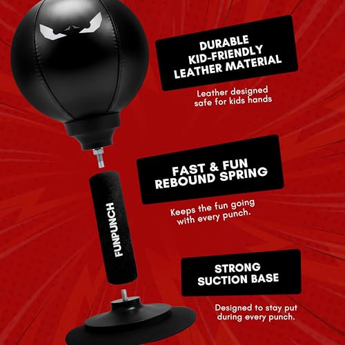 Bundle - Desktop Punching Bag and Boxing Gloves for Kids - Great Kids Boxing Set