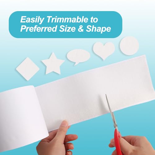 4.4''×16.5 Feet White Heavy Duty Hook and Loop Tape Adhesive, Keep Couch Cushions from Sliding or Blowing at Outdoor, No Punching Wall Mounting Picture Frames, Keep Your Carpet Rugs in Place - size: 4.4In x 16.5Ft, style: White