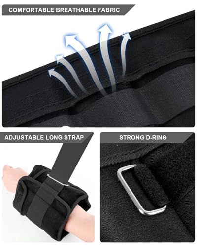 Fragraim Adjustable Ankle Weights 1-3/4/5/6/8/10/12/15/20 LBS Pair with Removable Weight for Jogging, Gymnastics, Aerobics, Physical Therapy - color: Black, style: 4 lbs each( 8 lbs pair)