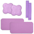 Yoga Knee Support Pad for Women Pilates Kneeling Cushion | Elbows Wrist Hands Head Foam Extra Thick Men Exercise Knees Pads Set of 6 Pieces - color: Purple