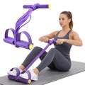 Pedal Resistance Band with Handle: Multifunction Foot Pedal Exercise Bands for Working Out - 8-Tube Rubber Up to 60 Lb - At Home Workout Equipment for Women - Abdomen/Waist/Arm/Leg