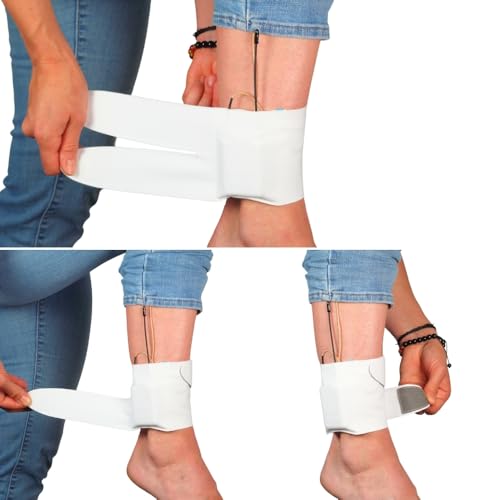 URSA Ankle Straps: Low-Profile, Soft, Stretchy & Breathable Transmitter Straps for Location Sound, Theatre, Wedding Shoots & More (White, Ankle) - color: White, size: Ankle
