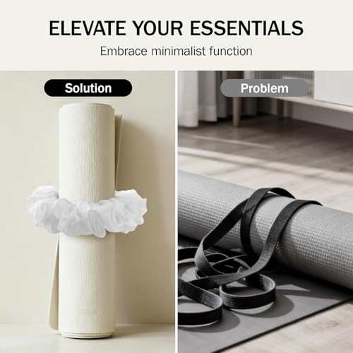 Slim Panda Yoga Mat Scrunchie,Holds Your Mat in Style,Stretchable Velvet Fabric Fit All Standard Yoga Mats (mat not included) - color: Blush Gold