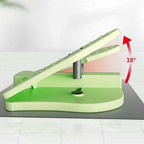BRRNOO Foot Stepper Machine Mini Stepper Trainer Reinforced Nylon Quiet Folding Under Desk Leg Workout Trainer Ergonomic Design Lightweight Compact for Home Office Use - color: Green