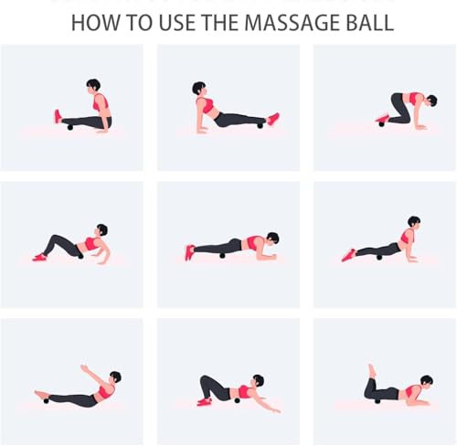 Hard Peanut Massage Ball, Double Lacrosse Massage Ball. Deep Tissue Massage Roller Mobility Ball for Physical Therapy Myofascial Release Muscle Relaxer Acupoint Massage (Black) - color: Black