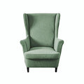 NILUOH Wingback Chair Slipcover 2-Piece Stretch Wingback Chair Sofa Slipcover Leaf Jacquard Chair Cover Furniture Protector Couch Soft with Elastic Bottom for Living Room, Leaf Green - color: Leaf Green
