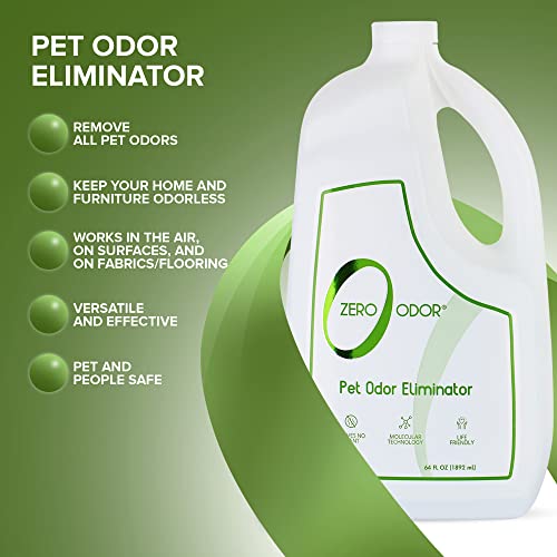 Zero Odor Pet Odor Eliminator, Air and Surface Odor Remover for Carpet, Furniture, and Pet Beds, Refill, 64 oz - size: 64 Fl Oz (Pack of 1)
