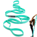 A AZURELIFE Premium Durable Stretch Straps with Loops, Stretching Strap for Physical Therapy, Multi-Loop Yoga Strap Fitness Exercise Strap for Yoga, Pilates, Dance, Flexibility&Exercise - color: #1-Green