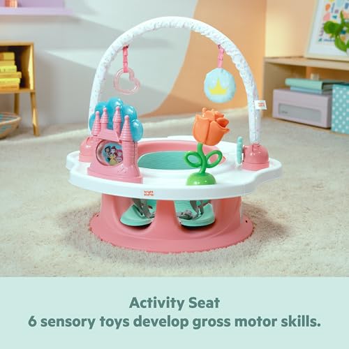 Bright Starts Disney Princess SuperSeat, Fun Baby Seat for Sitting Up, Playtime, and Meals, Ages 4 Months to 4 Years, Pink - color: Princess