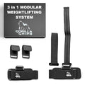 Gorilla Grips wrist wraps for weightlifting men with weight lifting hooks, wrist straps for men and women combining deadlift straps, pull up grips and modular attachments.