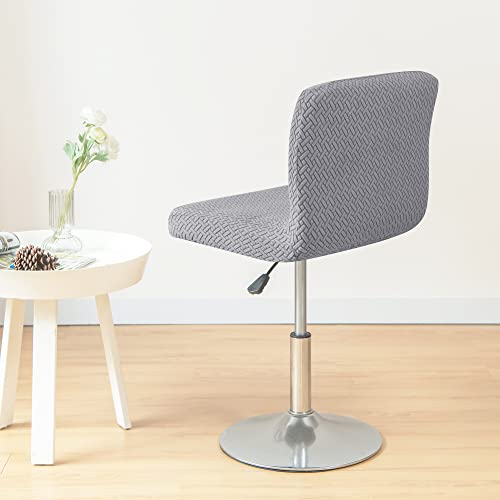 HFCNMY Bar Stool Covers with Backs,4 Pack Stretch Bar Stool Chair Covers,Jacquard Bar Stool Covers,Washable Bar Chair Covers Swivel Barstool Covers Slipcovers with Back Gray - color: Grey