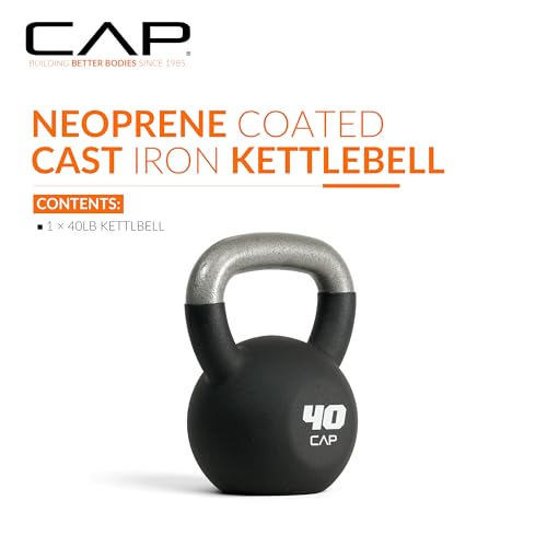 CAP Neoprene Coated Kettlebells - Multiple Sizes - size: 40.0 Pounds