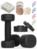 Adjustable Dumbbell Set｜2LB 3LB 4LB 5LB Light Hand Weights for Women｜One-Twist Weight Adjustment｜Non-Slip Curved Grip Handle｜Free Weights for Home Gym, Rehab, Pilates, Yoga, Strength Training - color: Classic Black