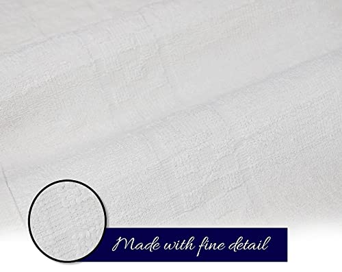 ZUPERIA 7-Pack White Bath Towels - 30" x 54" - Ultra Soft 100% Cotton Large Bath Towels- Highly Absorbent for Bathroom, Pool, Gym, Spa, and Hotel Use - color: White