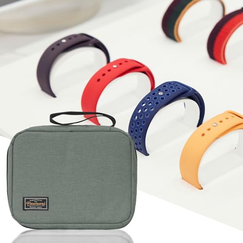 20 Watch Bands Storage Carrying Case Compatible with Watches,Expandable Watch Band Holder Stores 20 Watch Bands Fit for Most Sizes of Watch Straps,Organizer for Watch Bands, Bag Only(Dark Grey) - color: 1-dark Grey