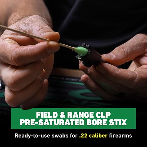 Clenzoil Field & Range Bore Stix | Pre-Saturated Gun Cleaning Cotton Swabs | Caliber Specific Gun Barrel Swabs for Pistols - size: .22 Caliber - 5.56 MM