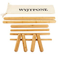 Bamboo Massage Stick Sets for Body Shaping, Massage Roller Sticks, Guasha Massage Sticks,Bamboo Therapy Massage Tools for Relax Muscles (10)