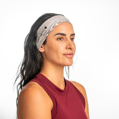 Carhartt Unisex-Adult Force UPF Lightweight Headband - color: Woodgrain Print-Light Grey/Grey Cloud