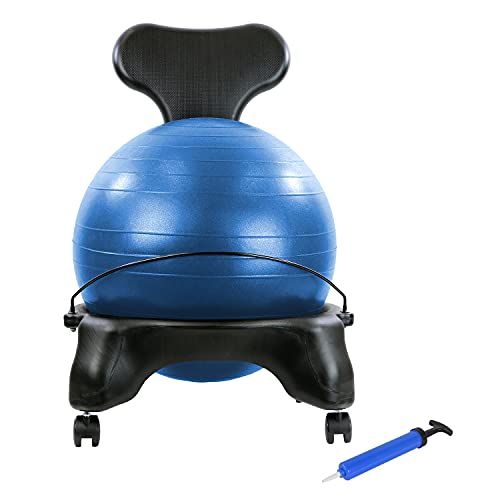 CanDo Plastic Mobile Ball Chair Adult
