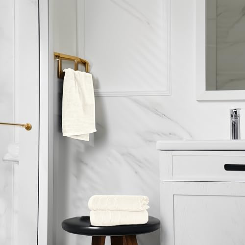 Tens Towels Pack of 6 Hand Towels, 100% Cotton, Lighter Weight, Quick to Dry, 16 x 28 Inches, Super Soft & Absorbent, Perfect for Bathroom & Kitchen, Cream - color: Cream