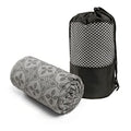 Yoga Towel, Hot Yoga Mat Towel - Sweat Absorbing Non-Slip for Hot Yoga, Pilates and Workout, 24x72 inches with Upgraded Clover-Shaped Grip Dots (Grey) - color: Grey
