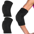 Qianyu Breathable Protective with Thicken Sponge Elbow Support Compression Elbow Brace Support Fitness Sports Recovery Protector Badminton Basketball Breathable Elbow Wraps for Kids Men and Women