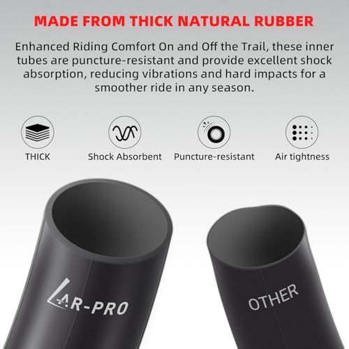 AR-PRO (2-Pack) 80/100-12 Dirt Bike Inner Tubes with TR4 Straight Valve, Replacement Standard Motorcycle Inner Tube 2.75/3.00-12 Heavy Duty, Compatible with Honda CRF70F/XR70, Yamaha TTR 90, and More - size: 2.75/3.00-12 (80/100-12)