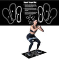 Squat Mat With Foot Position (32 * 14in) - Anti Slip Training Mat, Perfect for Leg & Abdominal Exercises, Squat Pads Activate Muscles, Prevent Injuries, Lightweight Portable for Home Gym - color: black