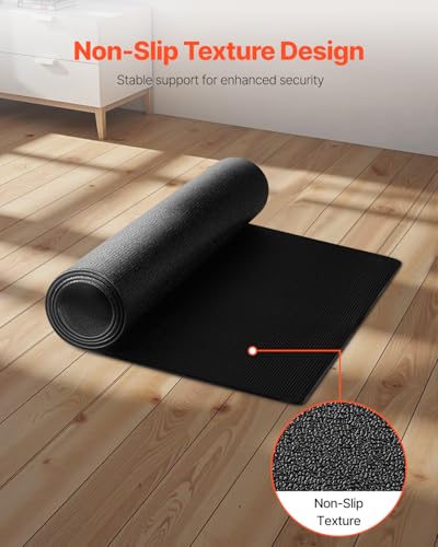 VEVOR Treadmill Mat for Carpet Floor, Exercise Equipment Mat for Treadmills, Stationary & Recumbent Bikes, High Density PVC Floor Protector Gym Mats, Waterproof and Non-Slip for Home Gym - size: 24"x 52"x 0.16"
