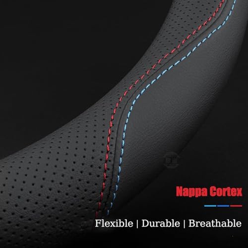 for Volvo XC-40 XC-60 XC-70 XC-90 AB 2020-2026+ Car Steering Wheel Cover Anti-Slip Breathable Car Steering Wheel Protector Car Accessories Interior,O-Type-Black line - color: O-type-black Line