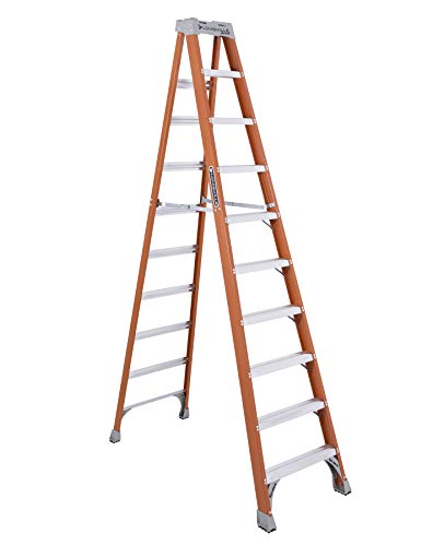 Louisville Ladder 10-Foot Fiberglass Step Ladder, 300-Pound Load Capacity, Type IA, FS1510 - size: 10 feet