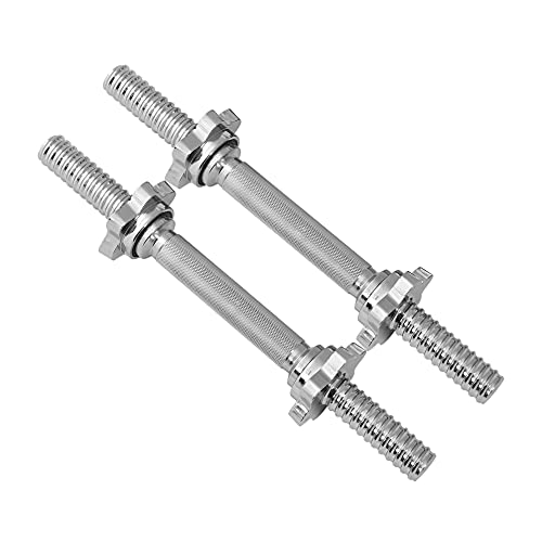 JFIT Threaded Dumbbell Handles, Set of 2, with Star Collars, Fits 1” Standard Plates - size: 1 Inch