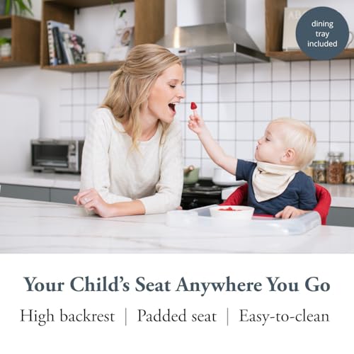 Inglesina Fast Table Chair - Red + Fast Dining Tray - Portable Baby High Chair - for Babies & Toddlers up to 37 lbs - Fits Tables 0.8'' to 3.5'' Thick - Compact & Easy to Use - Travel Bag Included - color: Red, style: Chair with tray