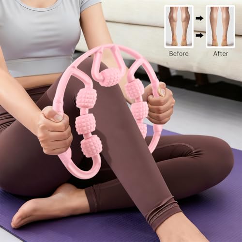 Pilates Essentials Kit for Women, 14 Pcs Home Workout Equipment with Pilates Circle Ball Ring Set Resistance Bands and Anti Slip Sock, Yoga Pilate Essentials Accessories - color: Pink